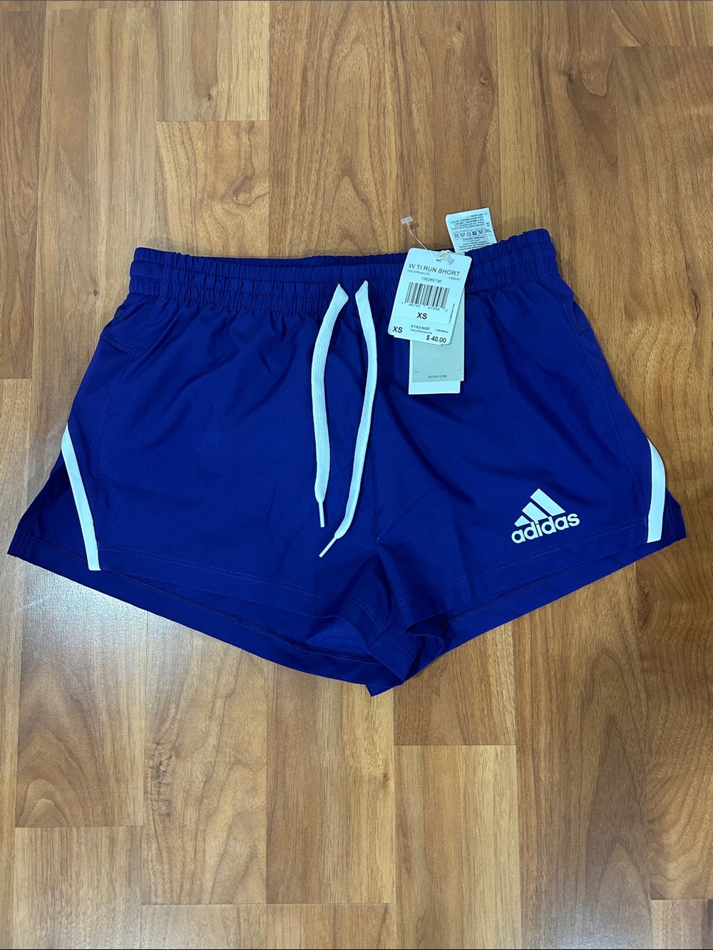 adidas Royal Blue Women's Athletic Shorts with White Accents